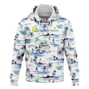 Artistic Seamless Summer Island Pattern Masters Tournament Rolex Zipper Hoodie Shirt Style Classic Zipper Hoodie Shirt