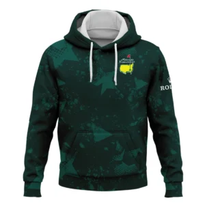 Dark Green Grunge Stars Pattern Golf Masters Tournament Rolex Zipper Hoodie Shirt Style Classic Zipper Hoodie Shirt