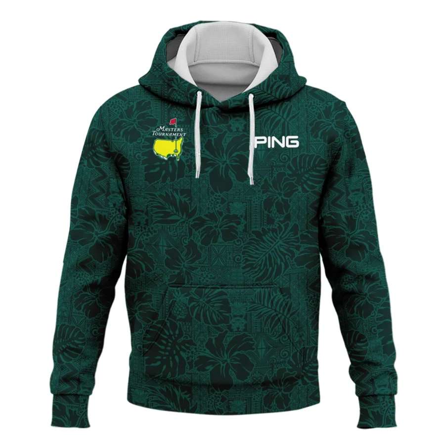 Hibiscus And Tropical Leaves With Tribal Elements Pattern Golf Masters Tournament Ping Hoodie Shirt Style Classic Hoodie Shirt