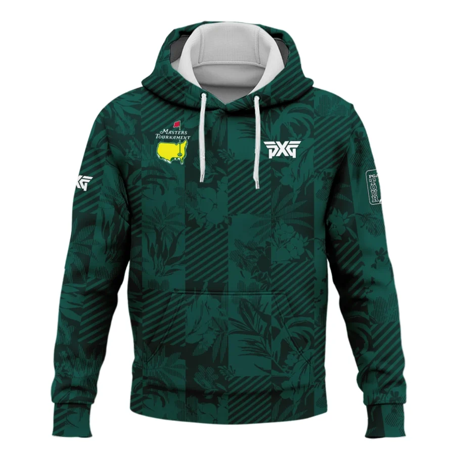 Tropical Leaves ,Foliage With Geometric Stripe Pattern Golf Masters Tournament Hoodie Shirt Style Classic Hoodie Shirt