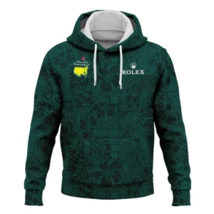 Hibiscus And Tropical Leaves With Tribal Elements Pattern Golf Masters Tournament Rolex Zipper Hoodie Shirt Style Classic Zipper Hoodie Shirt