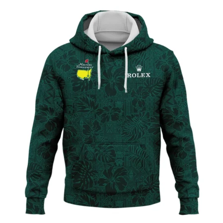 Hibiscus And Tropical Leaves With Tribal Elements Pattern Golf Masters Tournament Rolex Hoodie Shirt Style Classic Hoodie Shirt