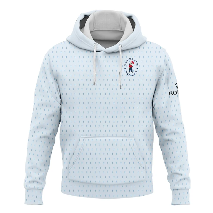 Golf Pattern Cup Light Blue Green 124th U.S. Open Pinehurst Rolex Hoodie Shirt Style Classic Hoodie Shirt