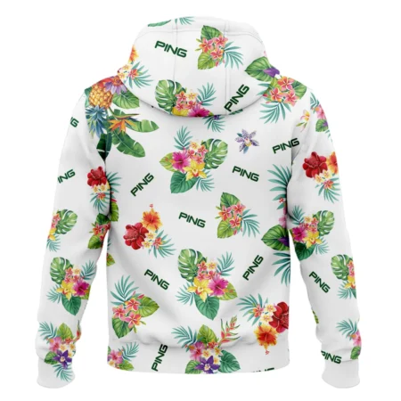 Ping Hawaiian Flower Zipper Hoodie Shirt Style Classic Zipper Hoodie Shirt