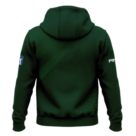 Ping Gradient Dark Green Abstract Pattern Masters Tournament Zipper Hoodie Shirt Style Classic Zipper Hoodie Shirt