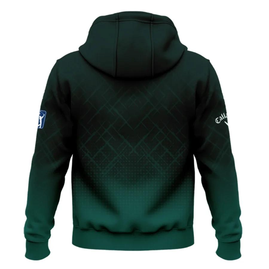 Callaway Masters Tournament Sport Jersey Pattern Dark Green Zipper Hoodie Shirt Style Classic Zipper Hoodie Shirt