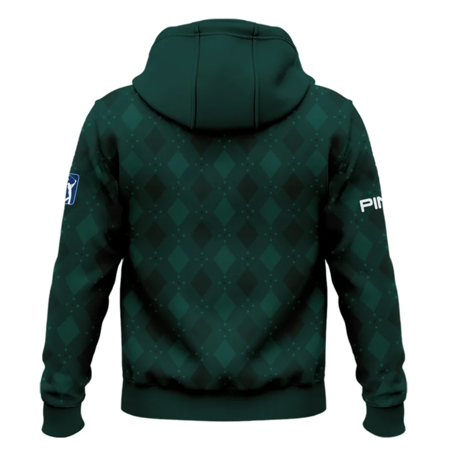 Dark Green Argyle Plaid Pattern Golf Masters Tournament Ping Hoodie Shirt Style Classic Hoodie Shirt