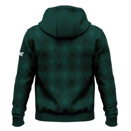 Dark Green Argyle Plaid Pattern Golf Masters Tournament Zipper Hoodie Shirt Style Classic Zipper Hoodie Shirt