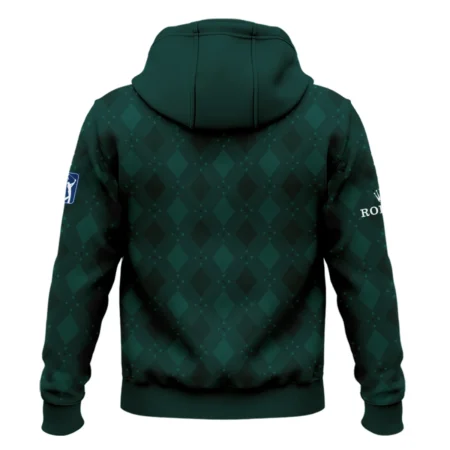 Dark Green Argyle Plaid Pattern Golf Masters Tournament Rolex Hoodie Shirt Style Classic Hoodie Shirt