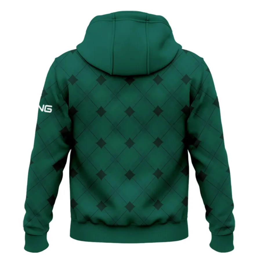 Golf Masters Tournament Green Argyle Pattern Ping Zipper Hoodie Shirt Style Classic Zipper Hoodie Shirt