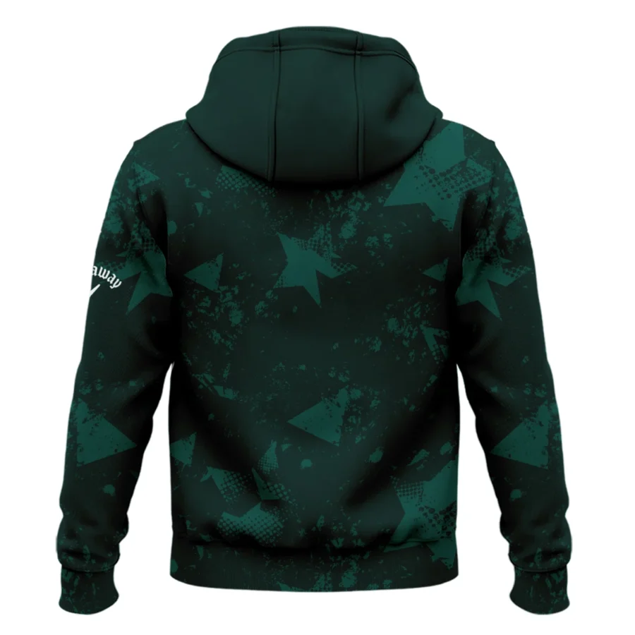 Dark Green Grunge Stars Pattern Golf Masters Tournament Callaway Zipper Hoodie Shirt Style Classic Zipper Hoodie Shirt