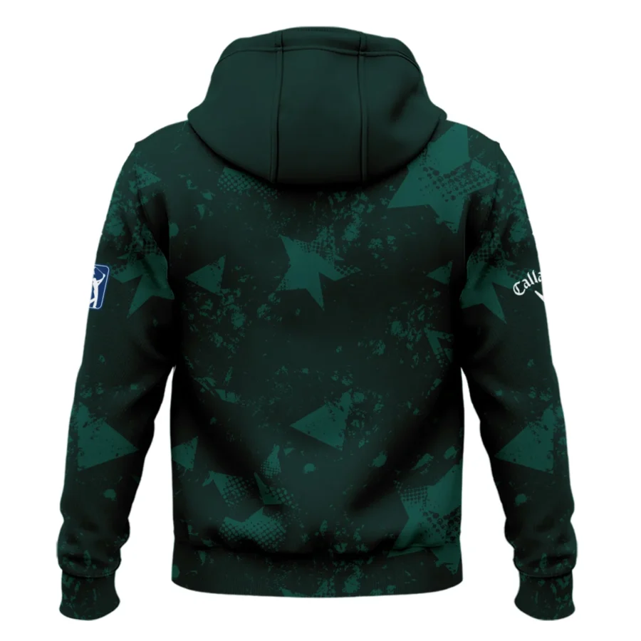 Dark Green Grunge Stars Pattern Golf Masters Tournament Callaway Zipper Hoodie Shirt Style Classic Zipper Hoodie Shirt