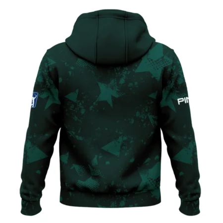 Dark Green Grunge Stars Pattern Golf Masters Tournament Ping Zipper Hoodie Shirt Style Classic Zipper Hoodie Shirt