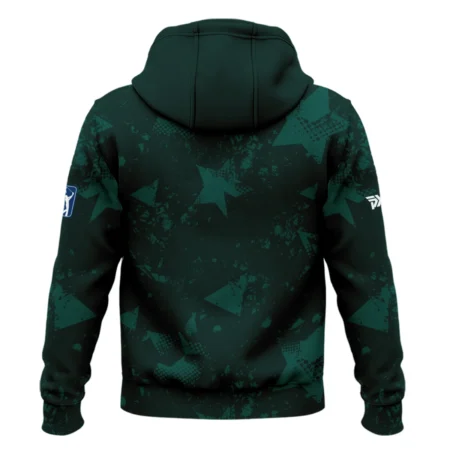 Dark Green Grunge Stars Pattern Golf Masters Tournament Zipper Hoodie Shirt Style Classic Zipper Hoodie Shirt