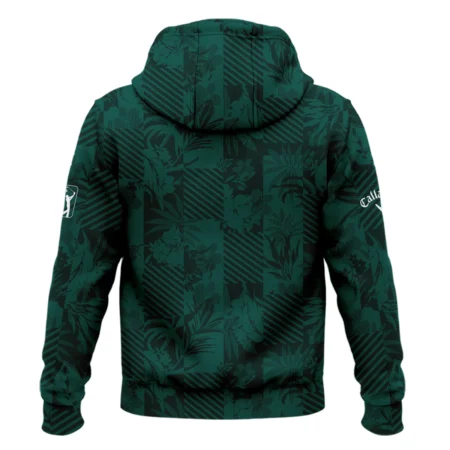 Tropical Leaves ,Foliage With Geometric Stripe Pattern Golf Masters Tournament Callaway Zipper Hoodie Shirt Style Classic Zipper Hoodie Shirt