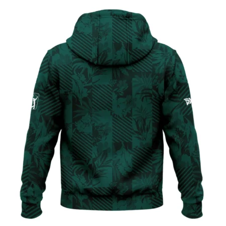 Tropical Leaves ,Foliage With Geometric Stripe Pattern Golf Masters Tournament Hoodie Shirt Style Classic Hoodie Shirt