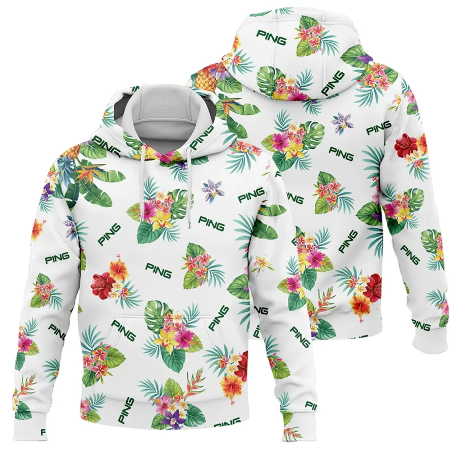 Ping Hawaiian Flower Hoodie Shirt Style Classic Hoodie Shirt