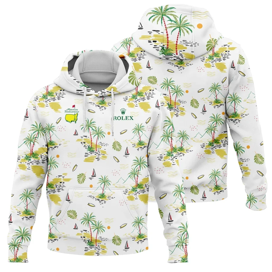 Rolex Landscape With Palm Trees Beach And Oceann Masters Tournament Hoodie Shirt Style Classic Hoodie Shirt