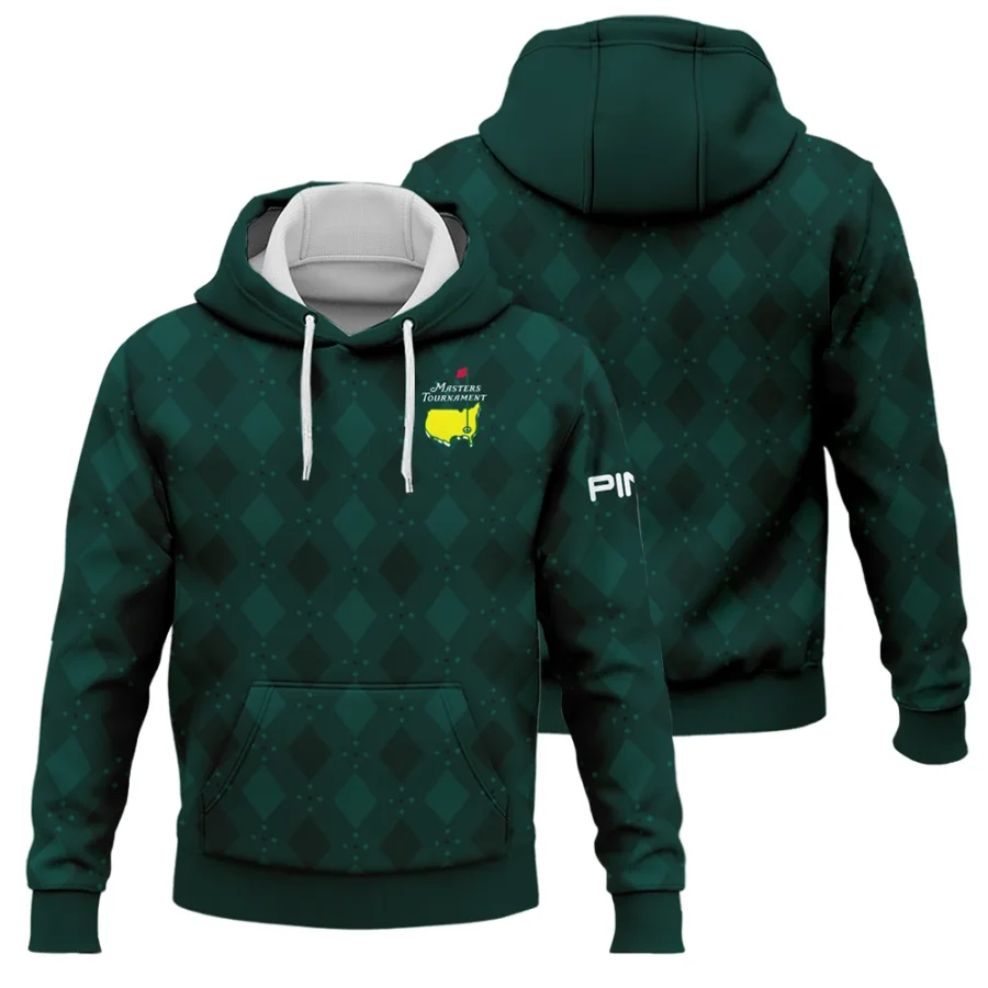 Dark Green Argyle Plaid Pattern Golf Masters Tournament Ping Hoodie Shirt Style Classic Hoodie Shirt