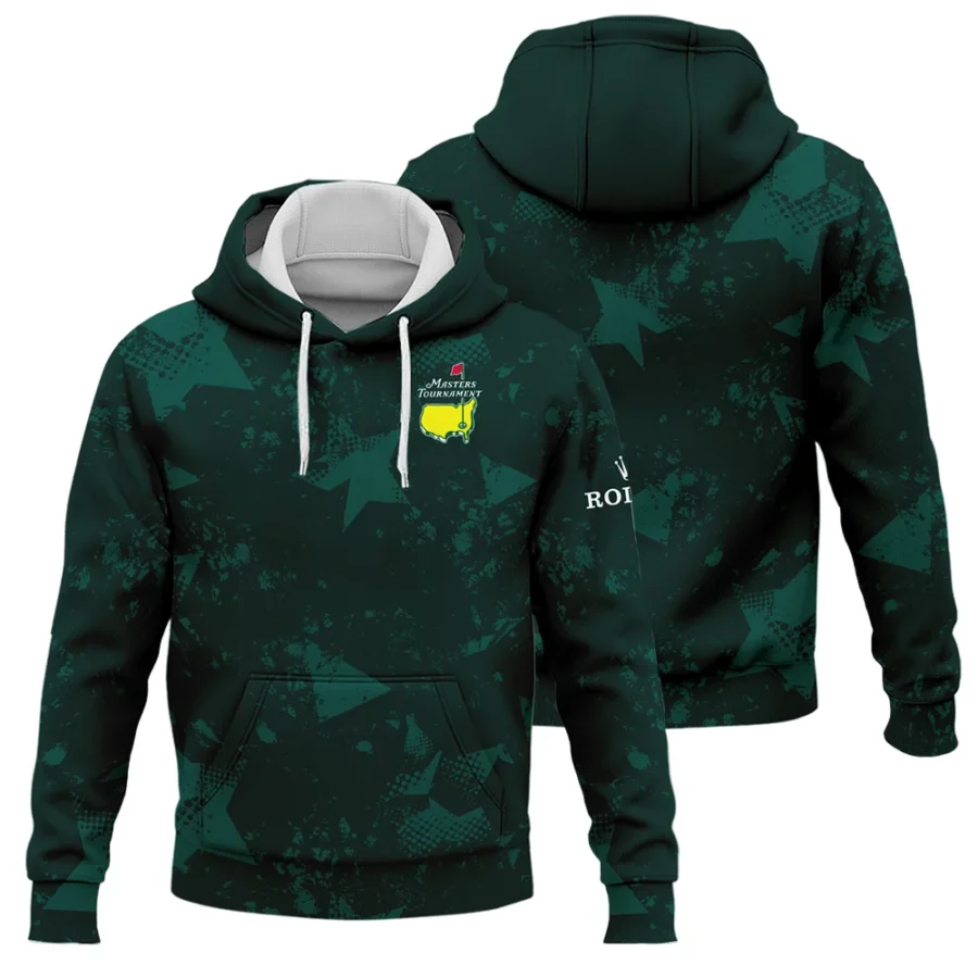 Dark Green Grunge Stars Pattern Golf Masters Tournament Rolex Hoodie Shirt Style Classic Hoodie Shirt