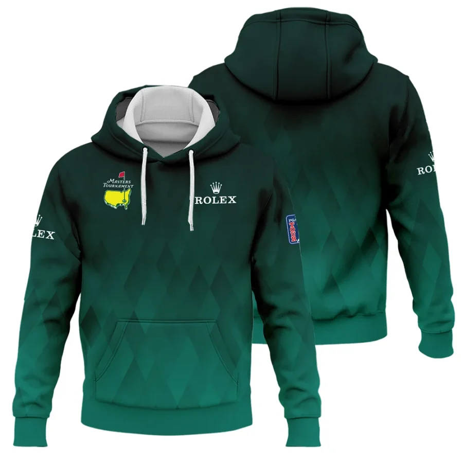 Gradient Dark Green Geometric Pattern Masters Tournament Rolex Hoodie Shirt Style Classic Hoodie Shirt