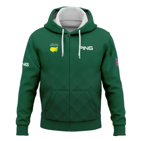 Masters Tournament Ping Gradient Dark Green Pattern Zipper Hoodie Shirt Style Classic Zipper Hoodie Shirt