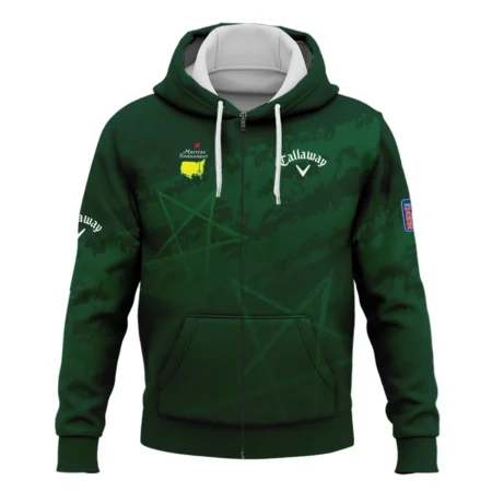 Stars Gradient Dark Green Grunge Pattern Masters Tournament Callaway Zipper Hoodie Shirt Style Classic Zipper Hoodie Shirt