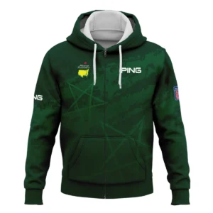 Stars Gradient Dark Green Grunge Pattern Masters Tournament Ping Quarter-Zip Jacket Style Classic Quarter-Zip Jacket