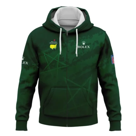 Stars Gradient Dark Green Grunge Pattern Masters Tournament Rolex Zipper Hoodie Shirt Style Classic Zipper Hoodie Shirt