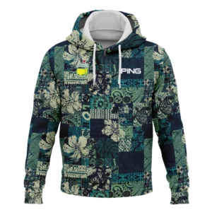 Masters Tournament Hawaiian Hibiscus And Tribal Element Fabric Ping Quarter-Zip Jacket Style Classic Quarter-Zip Jacket