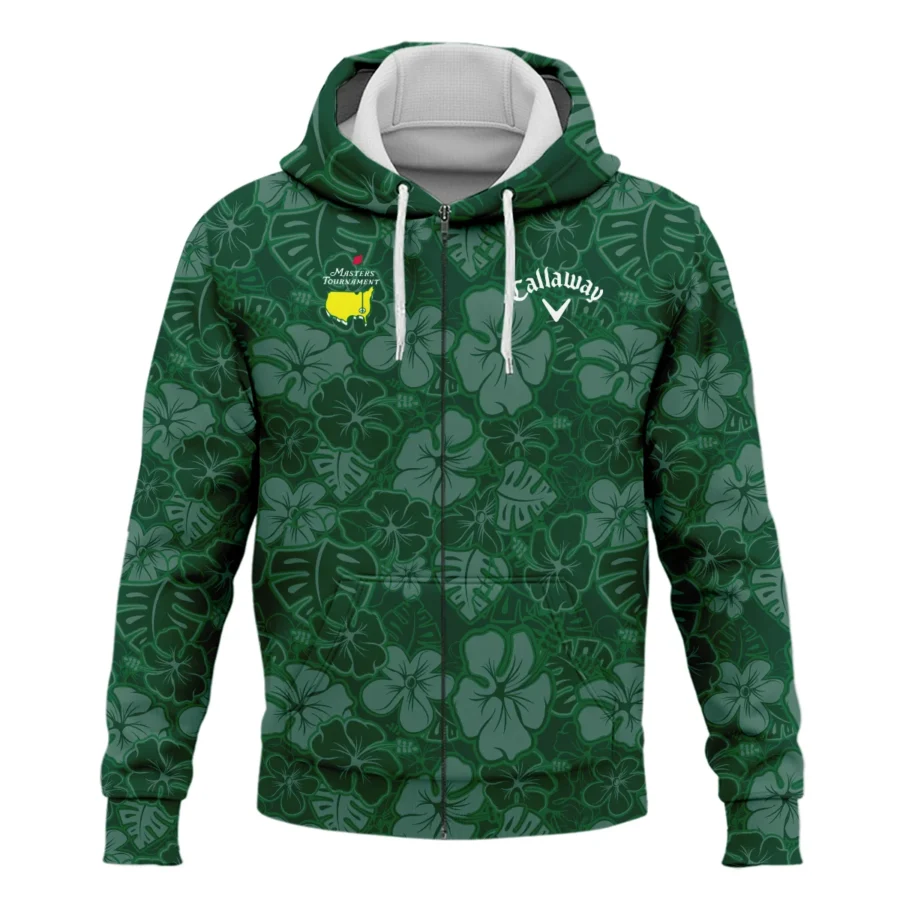 Masters Tournament Callaway Tileable Seamless Hawaiian Pattern Zipper Hoodie Shirt Style Classic Zipper Hoodie Shirt