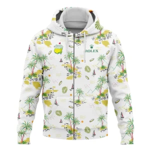 Rolex Landscape With Palm Trees Beach And Oceann Masters Tournament Quarter-Zip Jacket Style Classic Quarter-Zip Jacket