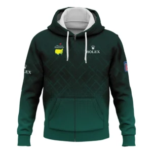 Rolex Masters Tournament Sport Jersey Pattern Dark Green Quarter-Zip Jacket Style Classic Quarter-Zip Jacket