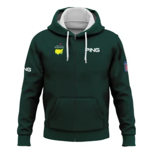 Masters Tournament Ping Pattern Sport Jersey Dark Green Quarter-Zip Jacket Style Classic Quarter-Zip Jacket