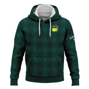 Dark Green Argyle Plaid Pattern Golf Masters Tournament Callaway Quarter-Zip Jacket Style Classic Quarter-Zip Jacket