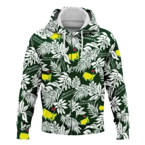 Hawaiian Tropical Leaves Pattern Golf Masters Tournament Quarter-Zip Jacket Style Classic Quarter-Zip Jacket