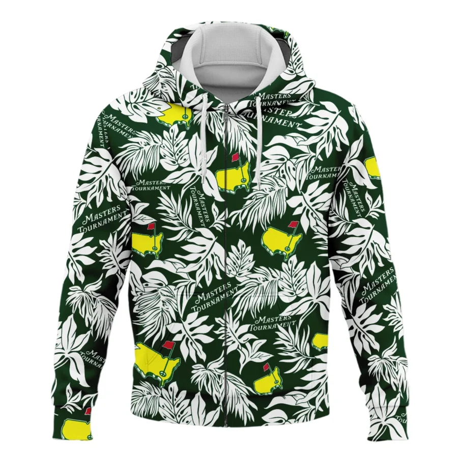 Hawaiian Tropical Leaves Pattern Golf Masters Tournament Zipper Hoodie Shirt Style Classic Zipper Hoodie Shirt