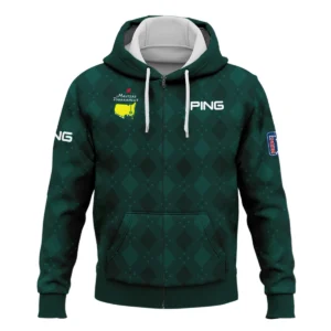 Dark Green Argyle Plaid Pattern Golf Masters Tournament Ping Hoodie Shirt Style Classic Hoodie Shirt