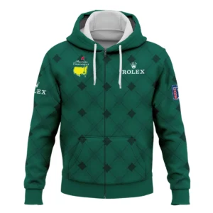 Golf Masters Tournament Green Argyle Pattern Rolex Quarter-Zip Jacket Style Classic Quarter-Zip Jacket