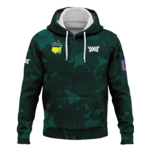 Dark Green Grunge Stars Pattern Golf Masters Tournament Quarter-Zip Jacket Style Classic Quarter-Zip Jacket