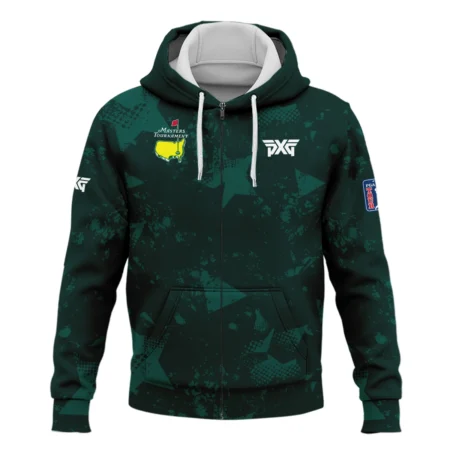 Dark Green Grunge Stars Pattern Golf Masters Tournament Zipper Hoodie Shirt Style Classic Zipper Hoodie Shirt