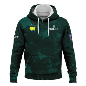 Dark Green Grunge Stars Pattern Golf Masters Tournament Rolex Quarter-Zip Jacket Style Classic Quarter-Zip Jacket