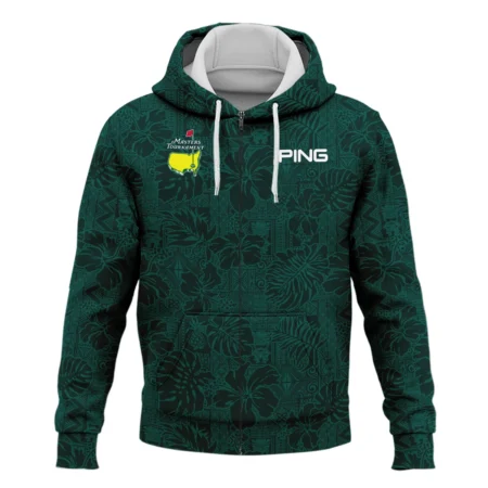 Hibiscus And Tropical Leaves With Tribal Elements Pattern Golf Masters Tournament Ping Zipper Hoodie Shirt Style Classic Zipper Hoodie Shirt