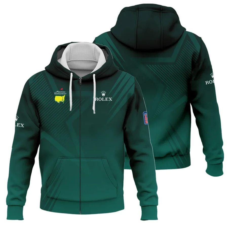 Sports Ping Masters Tournament Bomber Jacket Star Pattern Dark Green Gradient Golf Zipper Hoodie Shirt Style Classic Zipper Hoodie Shirt