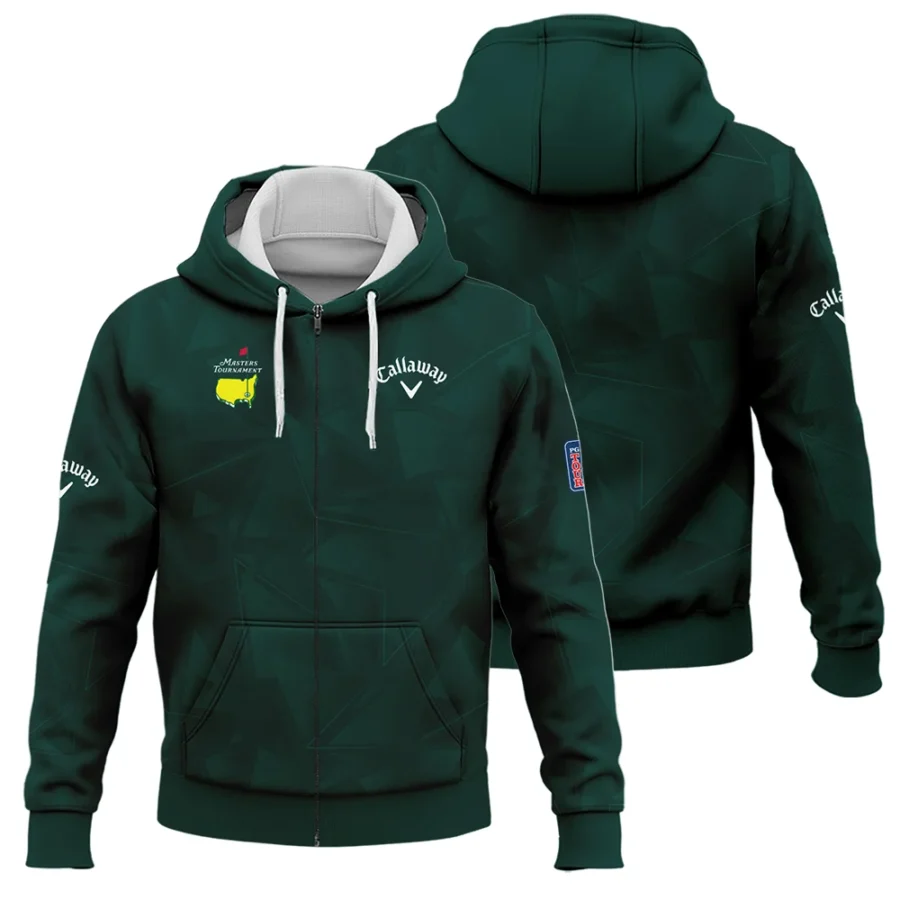 Dark Green Abstract Sport Masters Tournament Callaway Zipper Hoodie Shirt Style Classic Zipper Hoodie Shirt