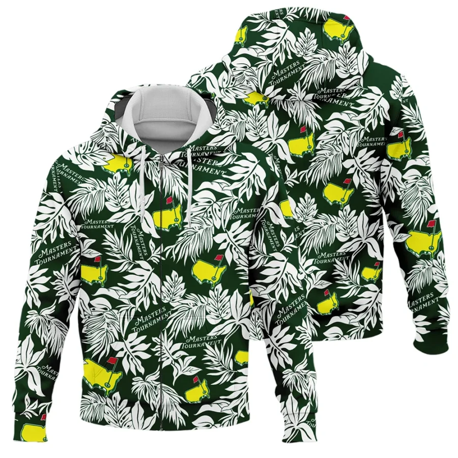 Hawaiian Tropical Leaves Pattern Golf Masters Tournament Zipper Hoodie Shirt Style Classic Zipper Hoodie Shirt