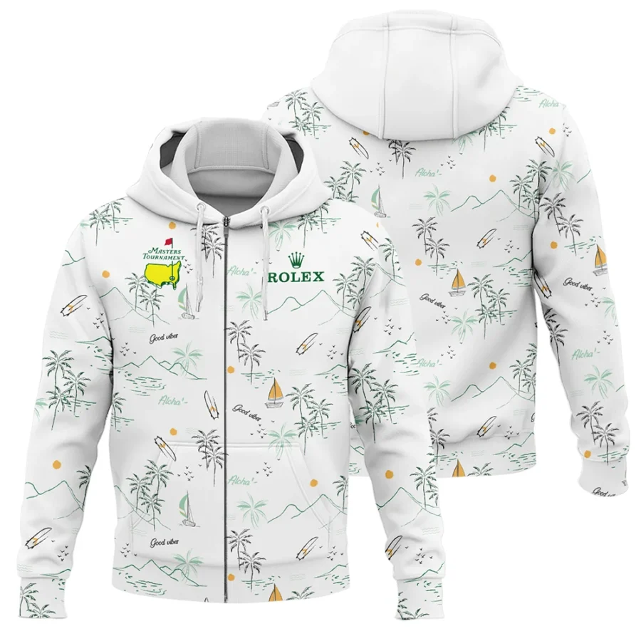 Island Seamless Pattern Golf Masters Tournament Rolex Zipper Hoodie Shirt Style Classic Zipper Hoodie Shirt