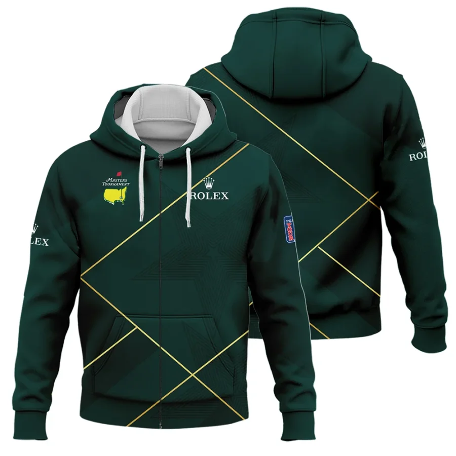 Golf Sport Dark Green Green Masters Tournament Rolex Zipper Hoodie Shirt Style Classic Zipper Hoodie Shirt