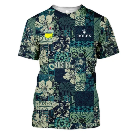 Masters Tournament Hawaiian Hibiscus And Tribal Element Fabric Rolex Unisex T-Shirt Style Classic T-Shirt