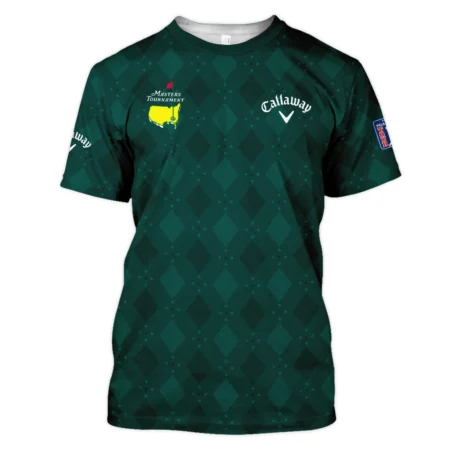 Dark Green Argyle Plaid Pattern Golf Masters Tournament Callaway Hoodie Shirt Style Classic Hoodie Shirt